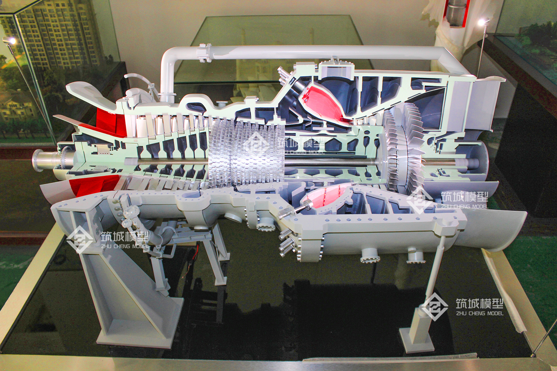 京能集團燃氣輪機本體模型.jpg 京能集團燃氣輪機本體模型.jpg