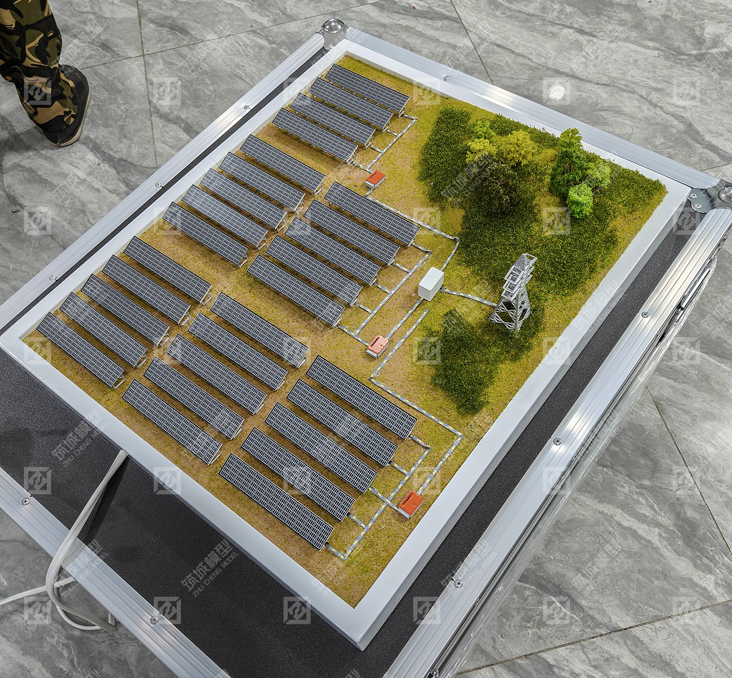筑城世紀模型光伏發電沙盤模型成品實拍 筑城世紀模型光伏發電沙盤模型成品實拍